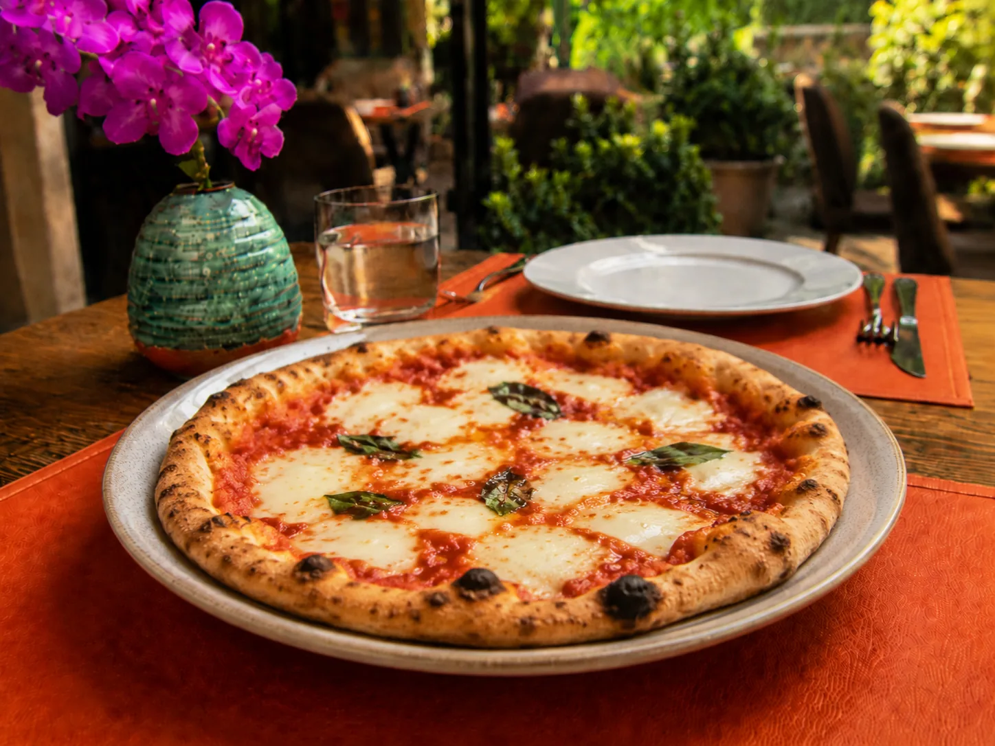 Margherita pizza at Divella Bistro near Hagia Sophia