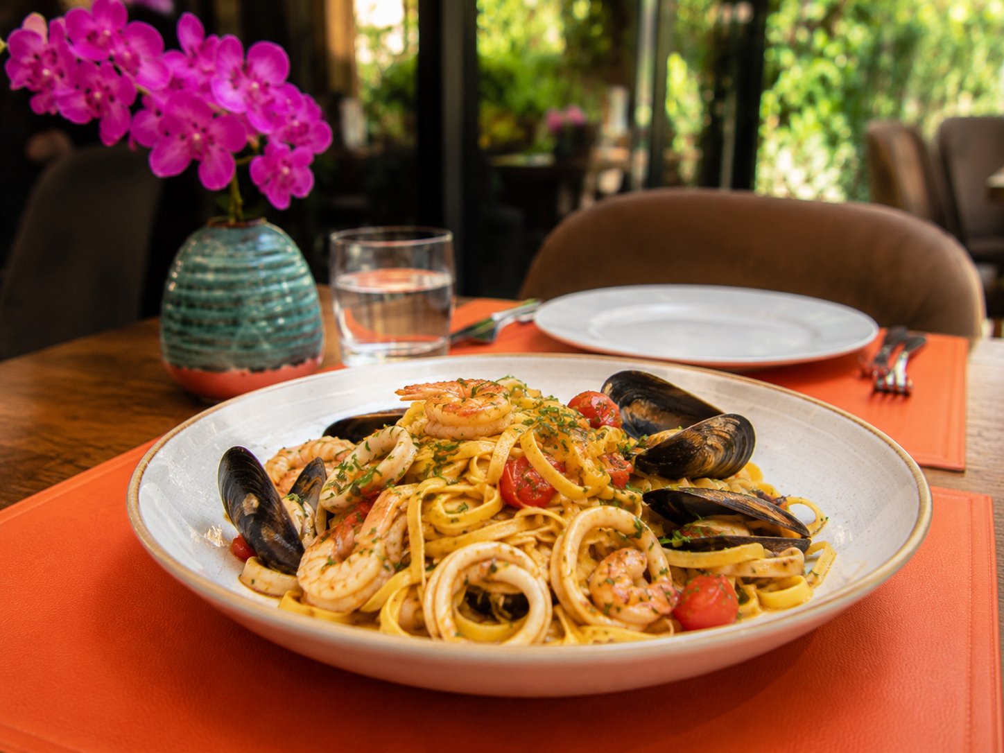Divella tagliatelle with seafood in Sultanahmet