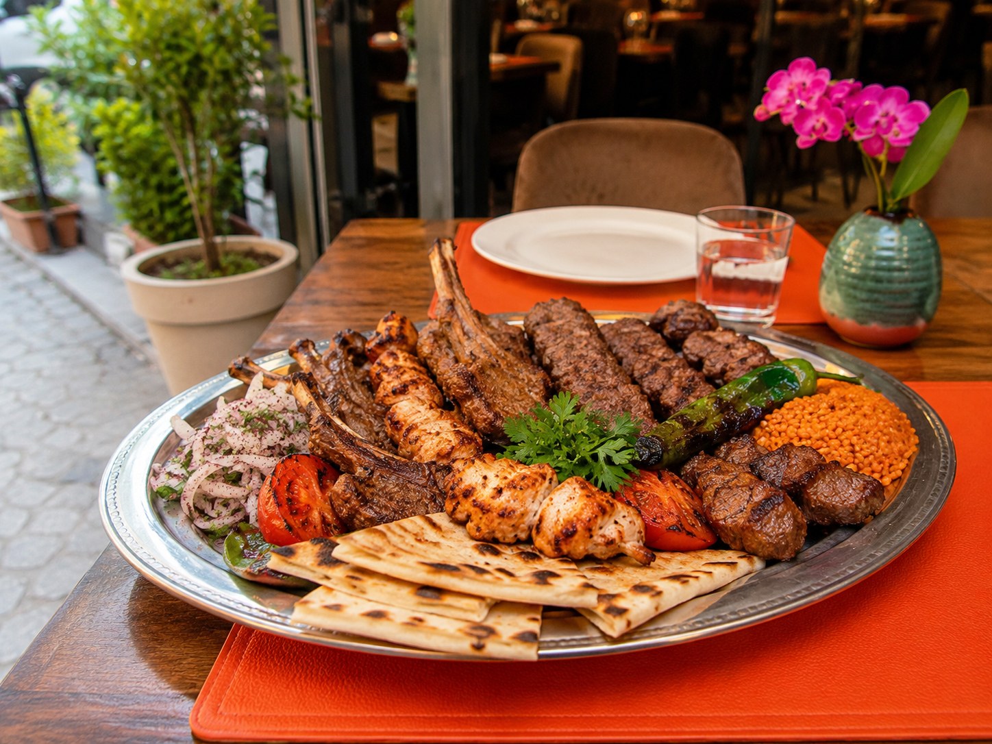 Turkish grill dishes at Divella Bistro Restaurant