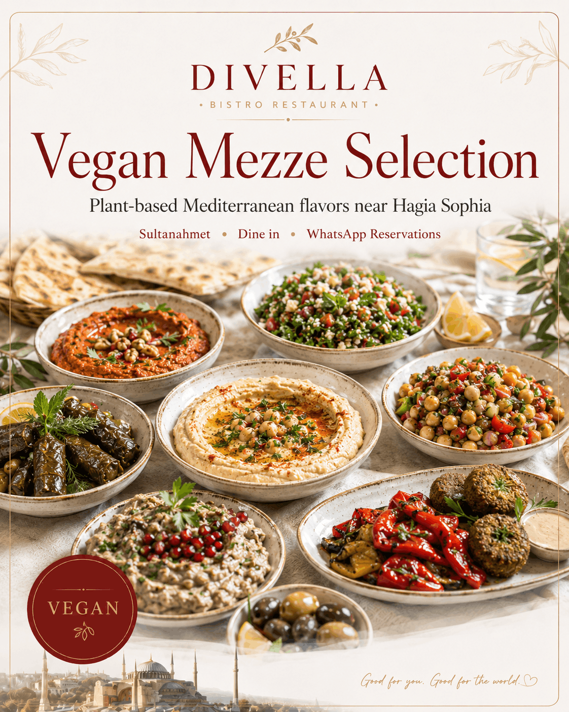 Vegan-friendly mezze at Divella Bistro in Sultanahmet